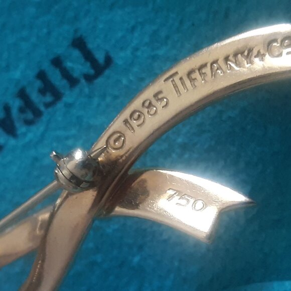 TIFFANY&CO BOW PIN 18K VINTAGE